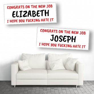 New Job I Hope You Hate It Personalised Leaving Banners